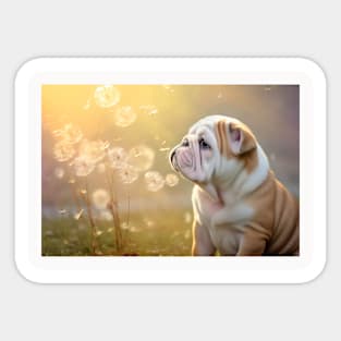 English Bulldog Dog Pet Animal Tranquil Sticker